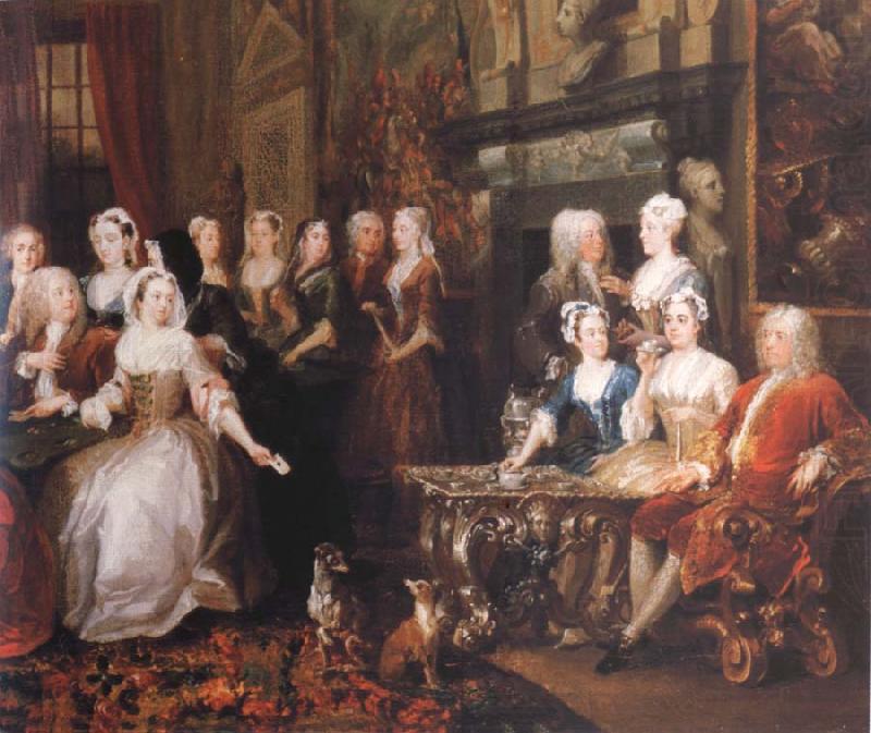 HOGARTH, William Company in Wanstead House china oil painting image